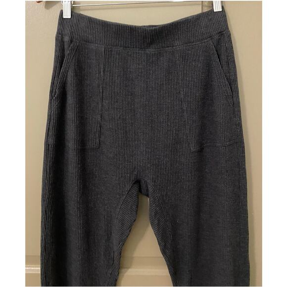 Lunya Restore Thermal Draped Jogger Medium Gray Waffle Knit Lounge Pants Comfort - Picture 7 of 16
